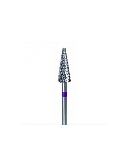 FRESA CARBURO CÓNICA MORADA