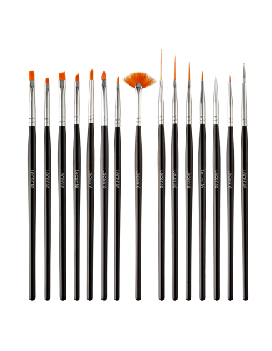 SET PINCELES ULTIMATE NAIL ART X15