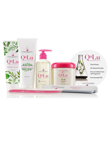 Q&Lu Kit. Incluye Loción, Sales, ExfolIante, Aceit