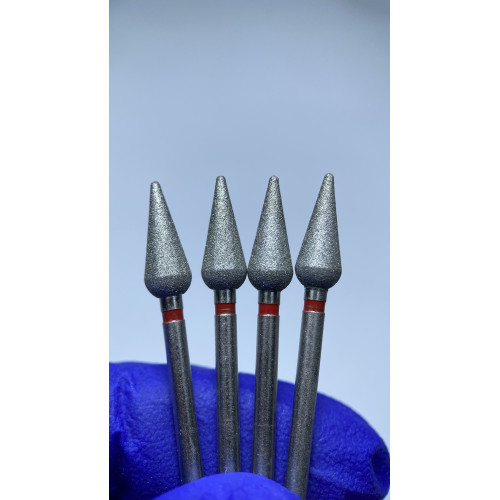FRESA DIAMANTE CONO ROJO 050 PARA CUTÍCULA