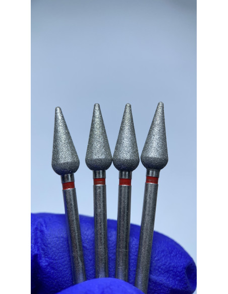 FRESA DIAMANTE CONO ROJO 050 PARA CUTÍCULA