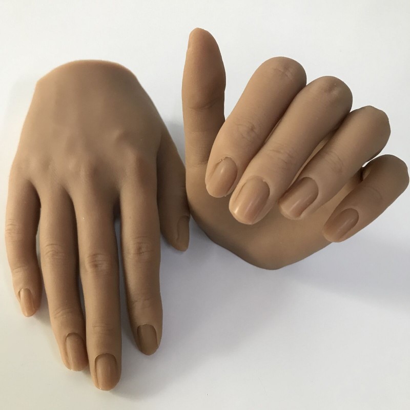 MANO PRÁCTICAS SILICONA x1